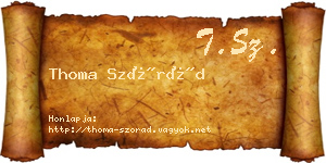 Thoma Szórád névjegykártya