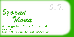 szorad thoma business card